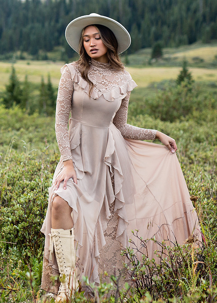 Marita Tall Boot in Bone-My Prom Time