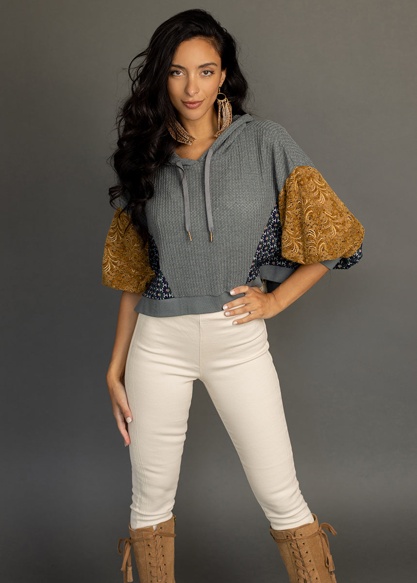 Matyson Hoodie in Dusty Teal-My Prom Time