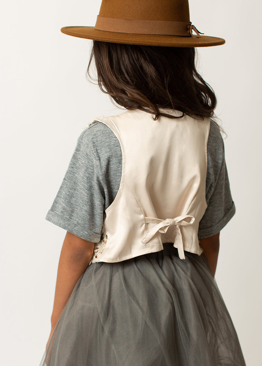 Meike Vest in Cream-My Prom Time