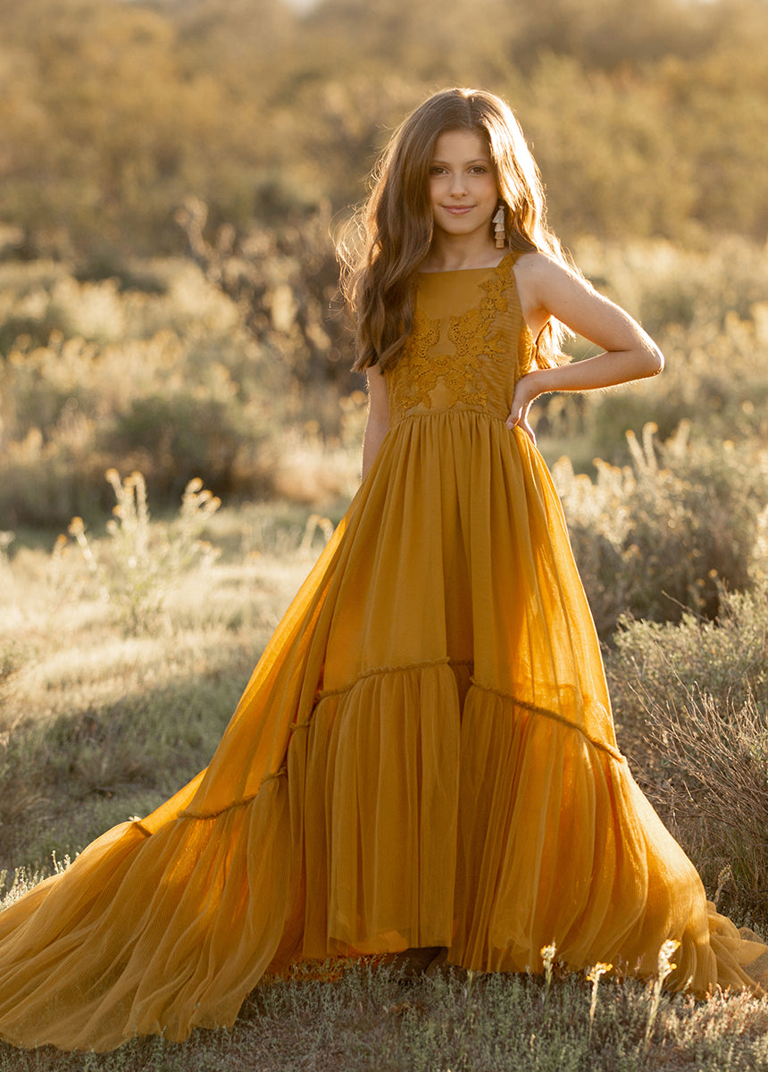Maia Impact Dress in Tarnished Gold-My Prom Time