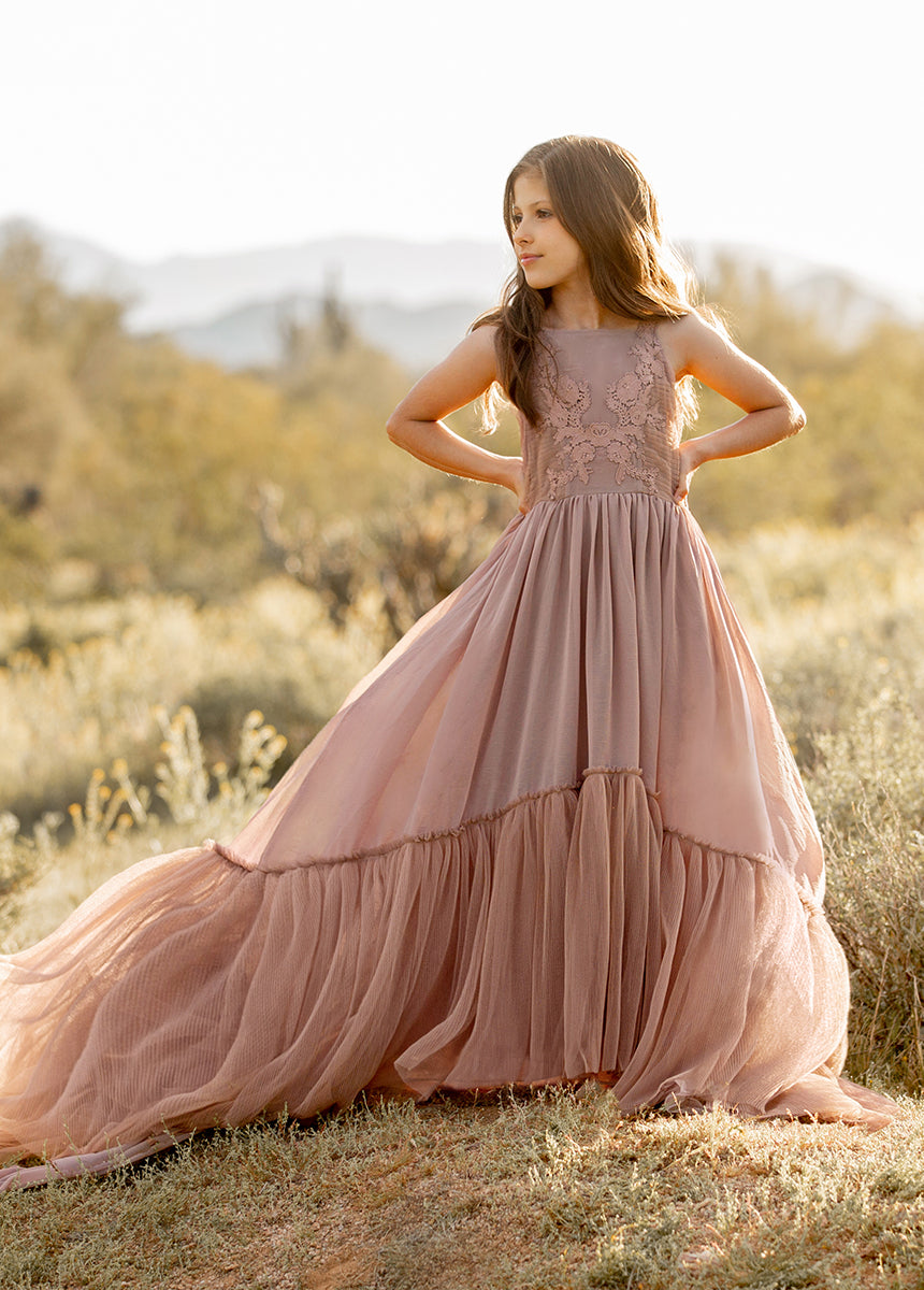 Maia Impact Dress in Rose Taupe-My Prom Time