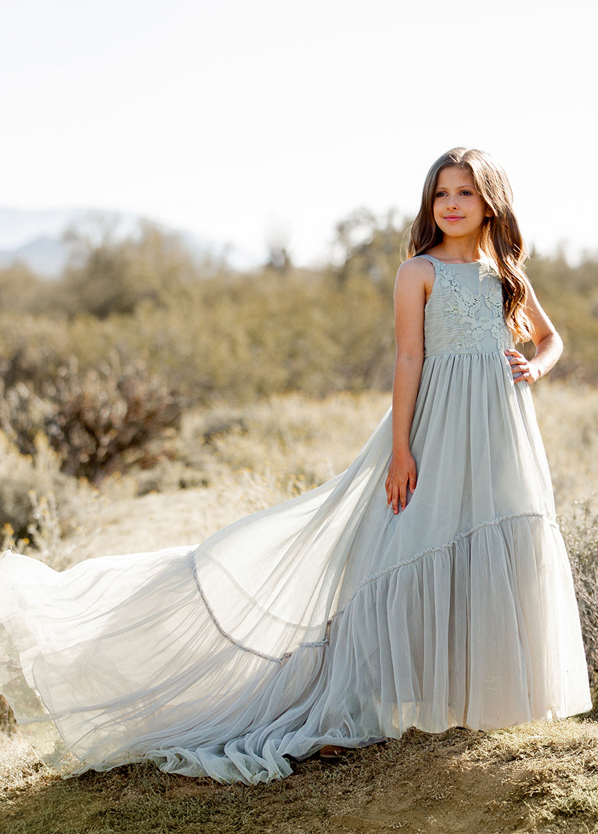 Maia Impact Dress in Blue Smoke-My Prom Time