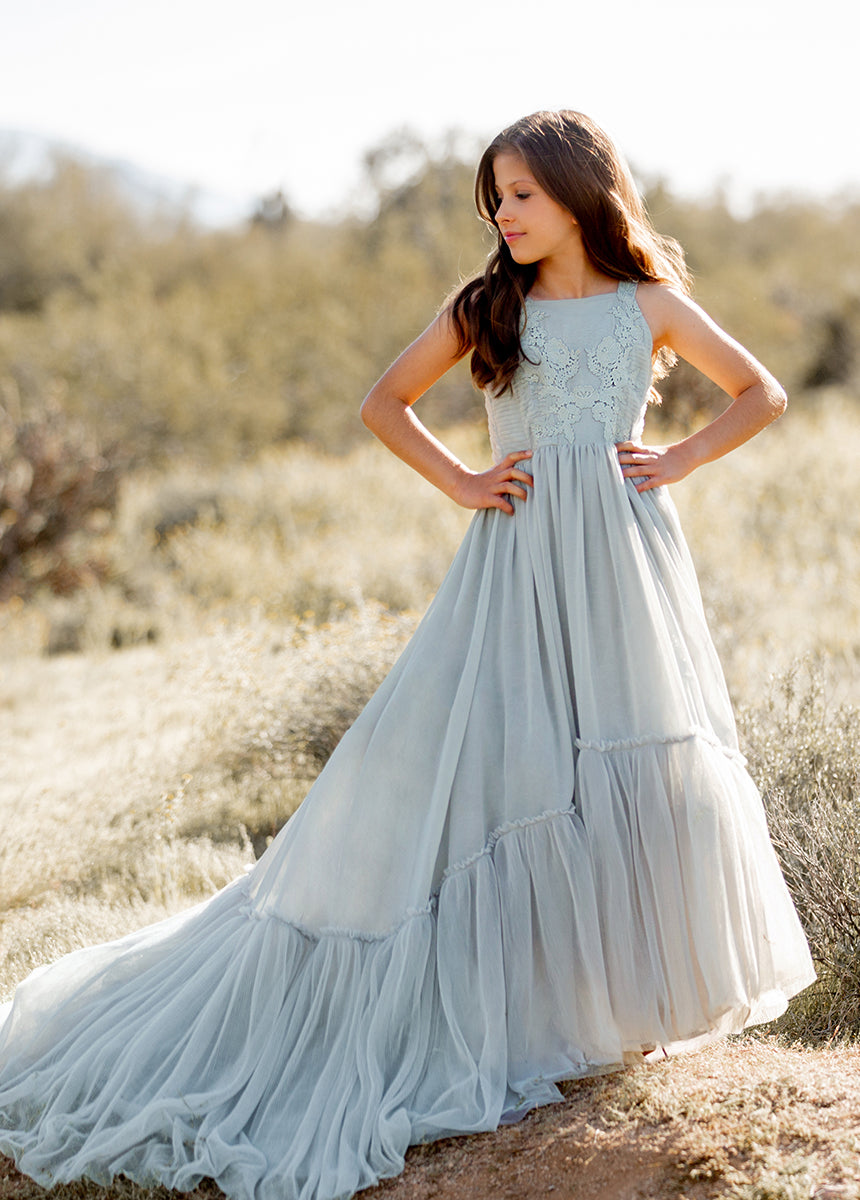 Maia Impact Dress in Blue Smoke-My Prom Time