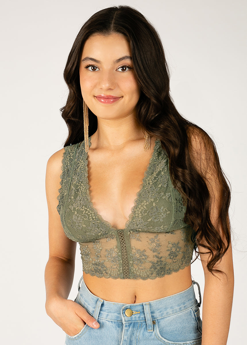 Sylvan Bralette in Olive-My Prom Time