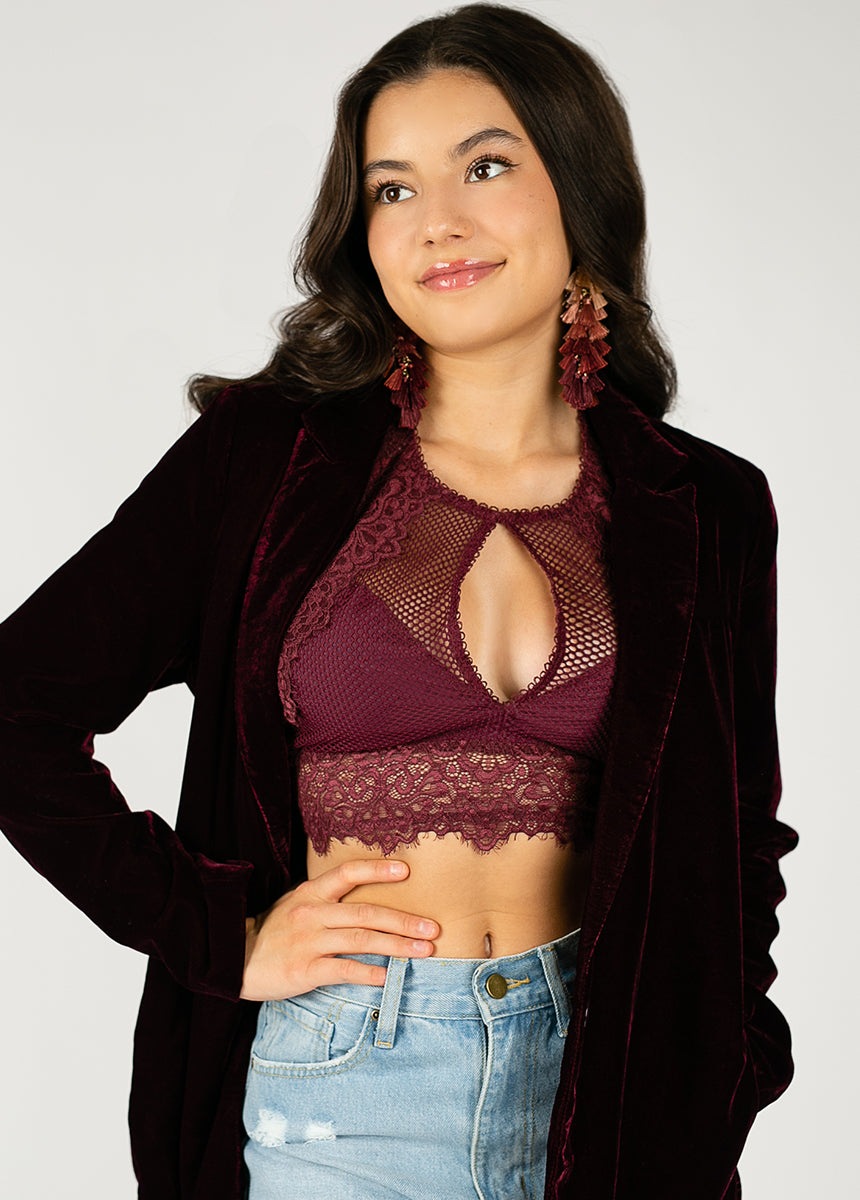 Myranda Bralette in Plum-My Prom Time
