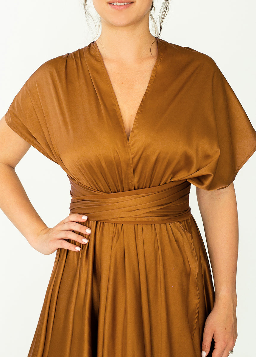 June Impact Dress in Dark Honey-My Prom Time