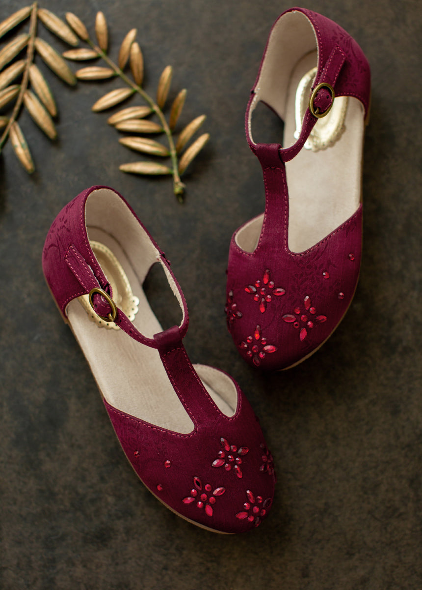 Natalia Flat in Burgundy-My Prom Time