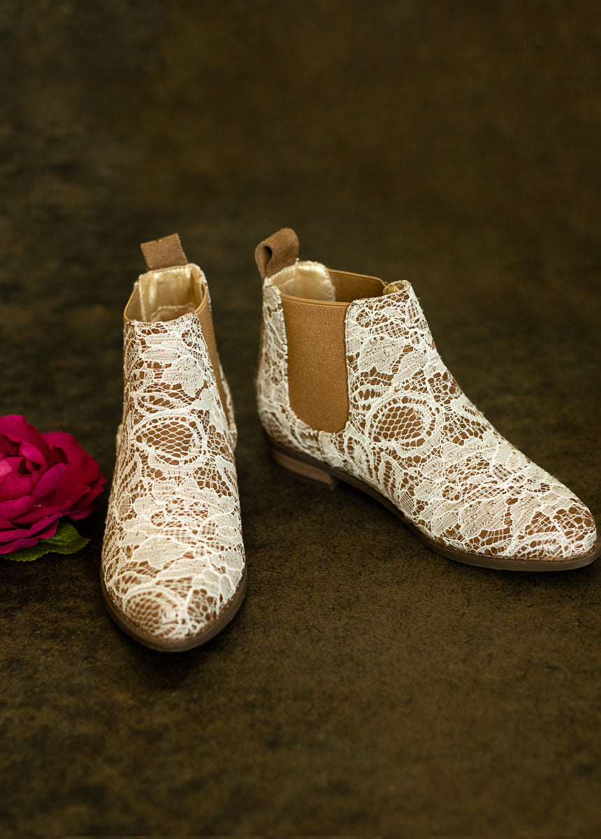 Chelsey Boot in Lace-My Prom Time