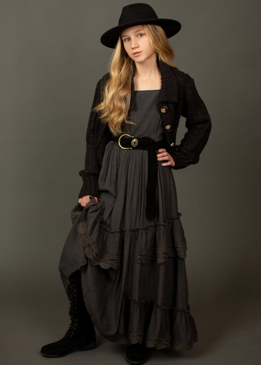 Wendie Leather Belt in Black-My Prom Time