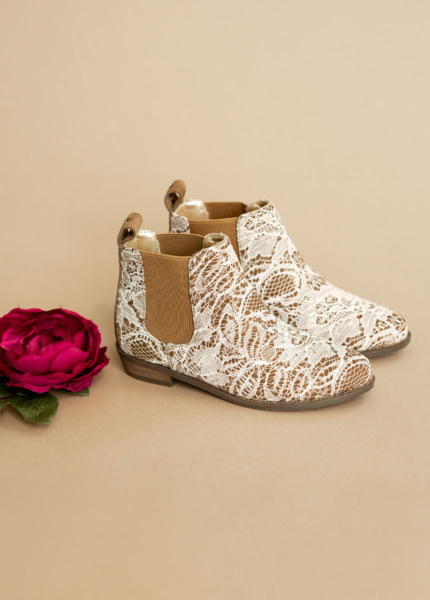 Chelsey Boot in Lace-My Prom Time