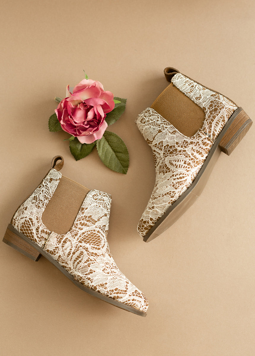 Chelsey Boot in Lace-My Prom Time