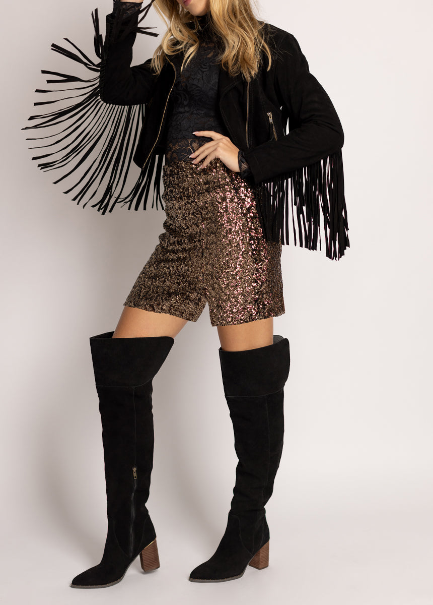 Nyra Slouch Boot in Washed Black-My Prom Time