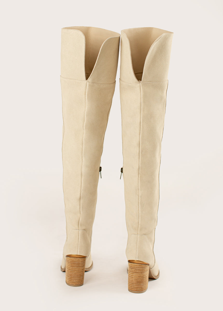 Nyra Slouch Boot in Ivory-My Prom Time
