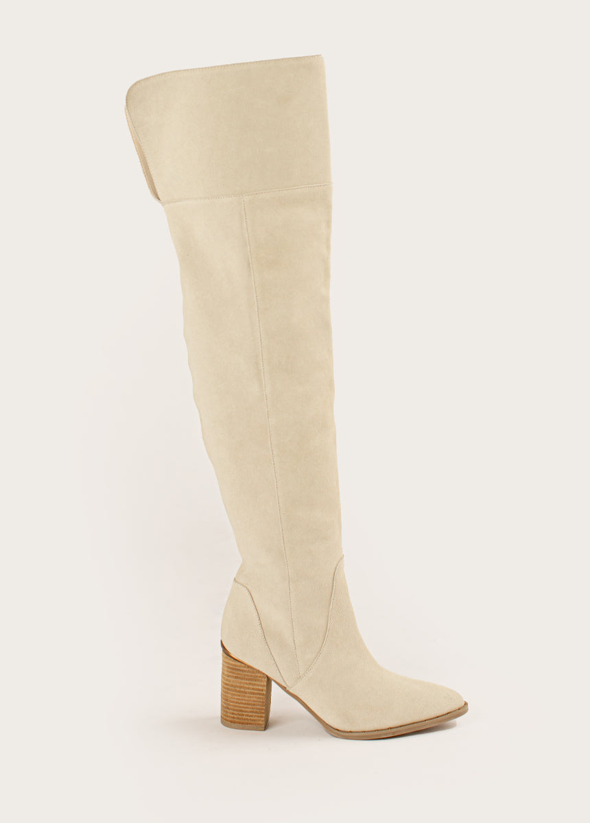 Nyra Slouch Boot in Ivory-My Prom Time