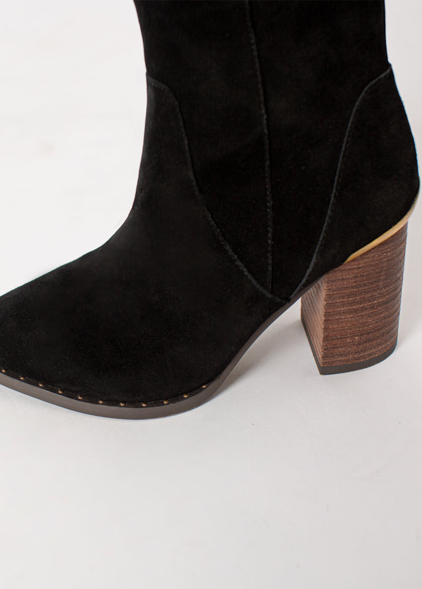 Nyra Slouch Boot in Washed Black-My Prom Time