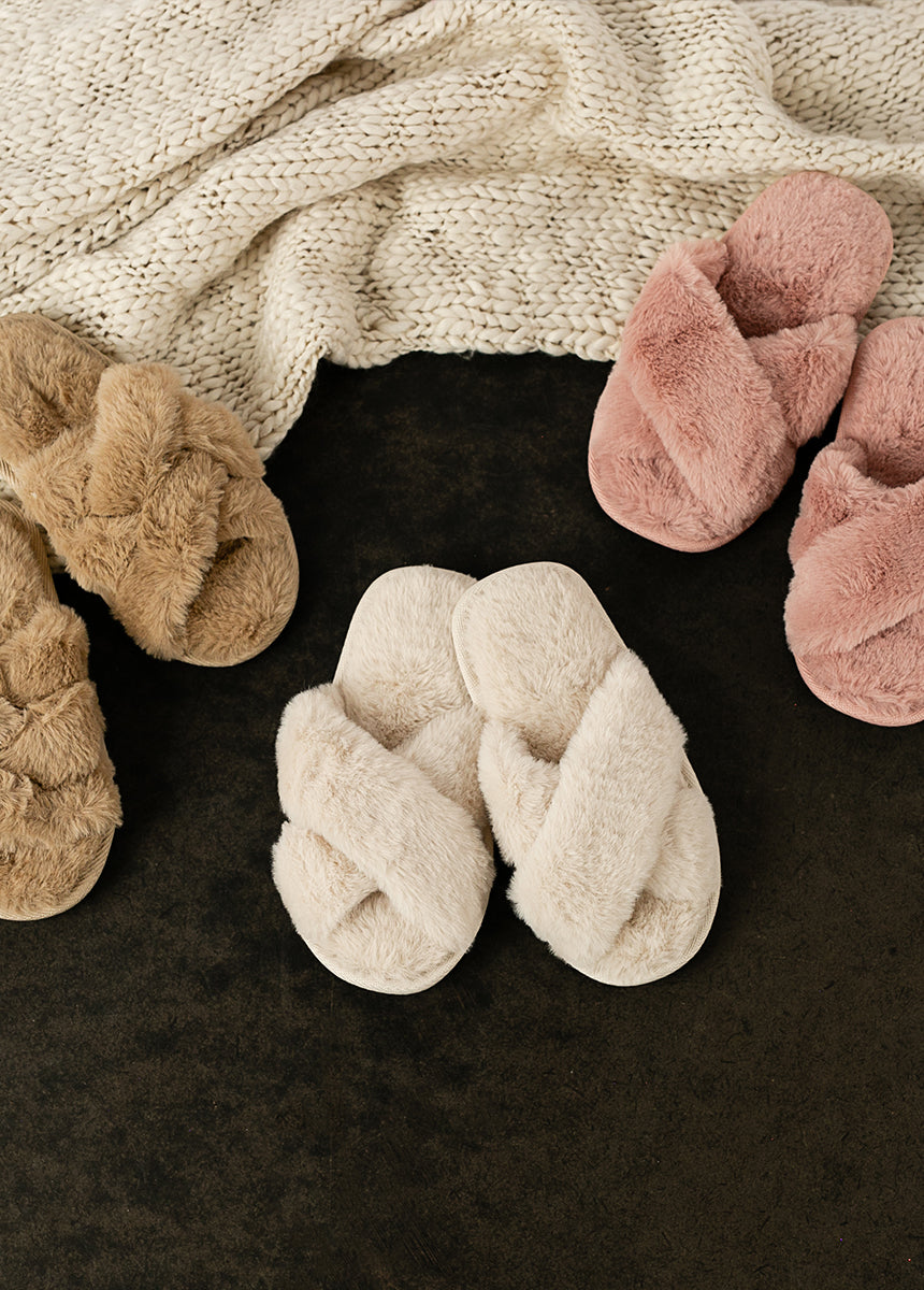 Prisca Slippers in Ecru-My Prom Time