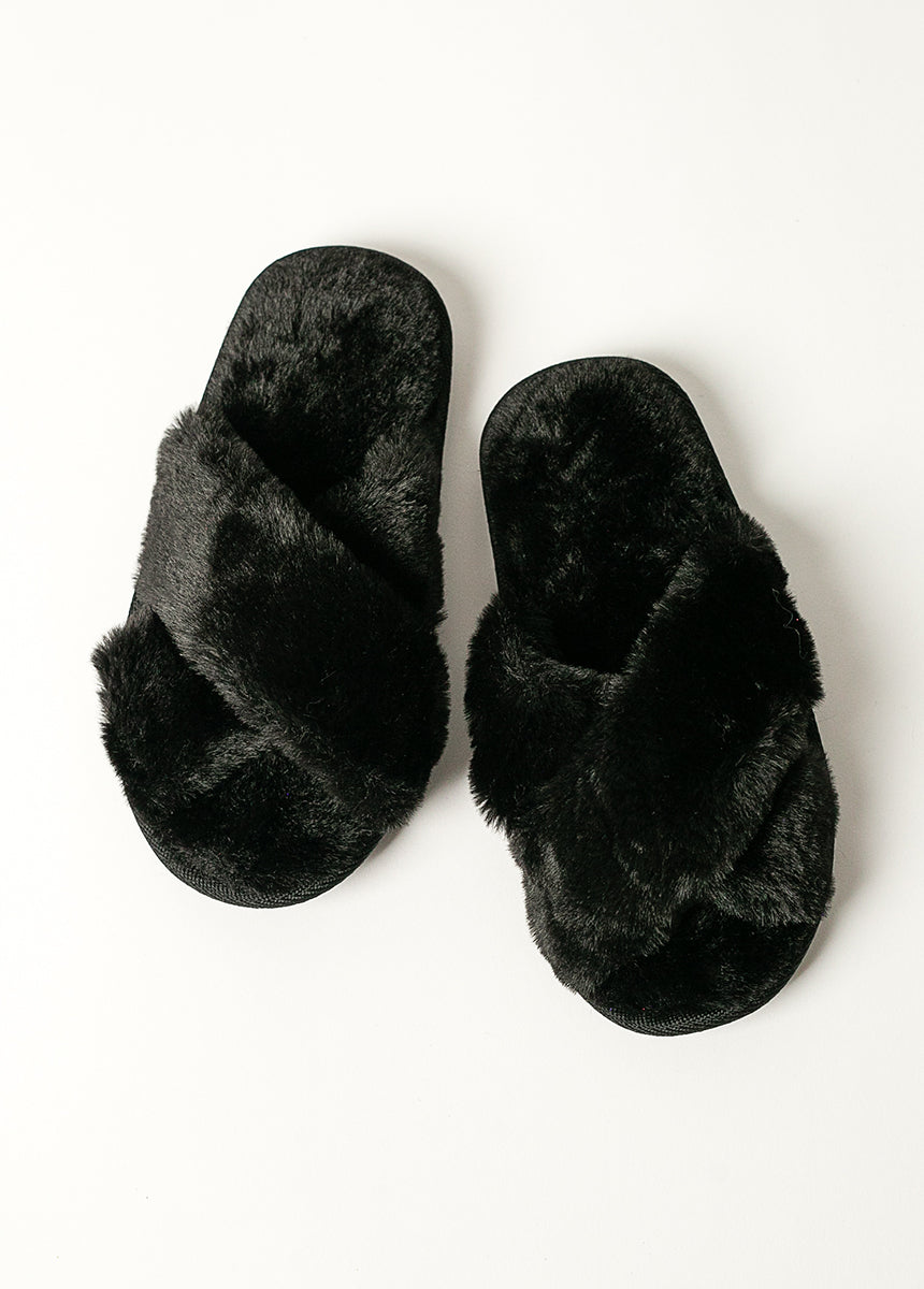 Prisca Slippers in Black-My Prom Time