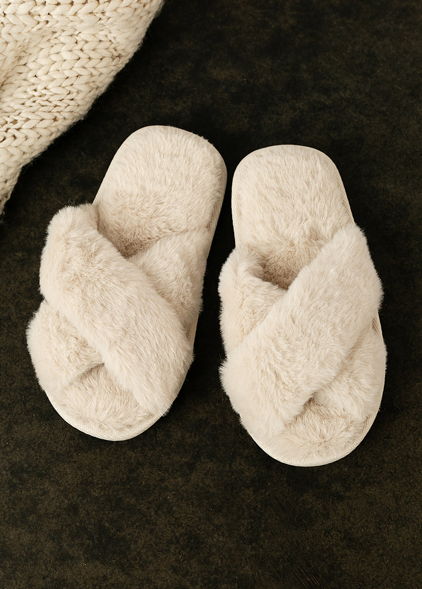 Prisca Slippers in Ecru-My Prom Time