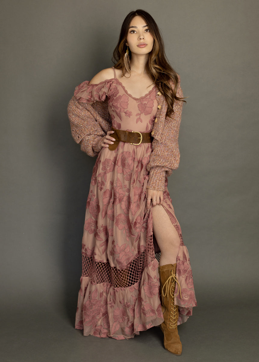 Minerva Cardigan in Warm-My Prom Time