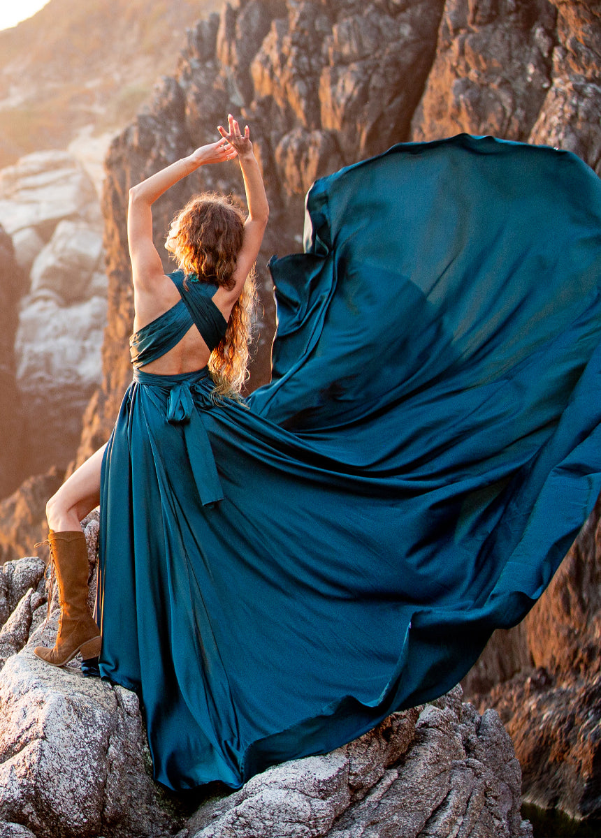 June Impact Dress in Deep Ocean-My Prom Time