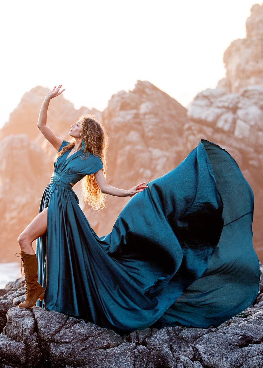 June Impact Dress in Deep Ocean-My Prom Time