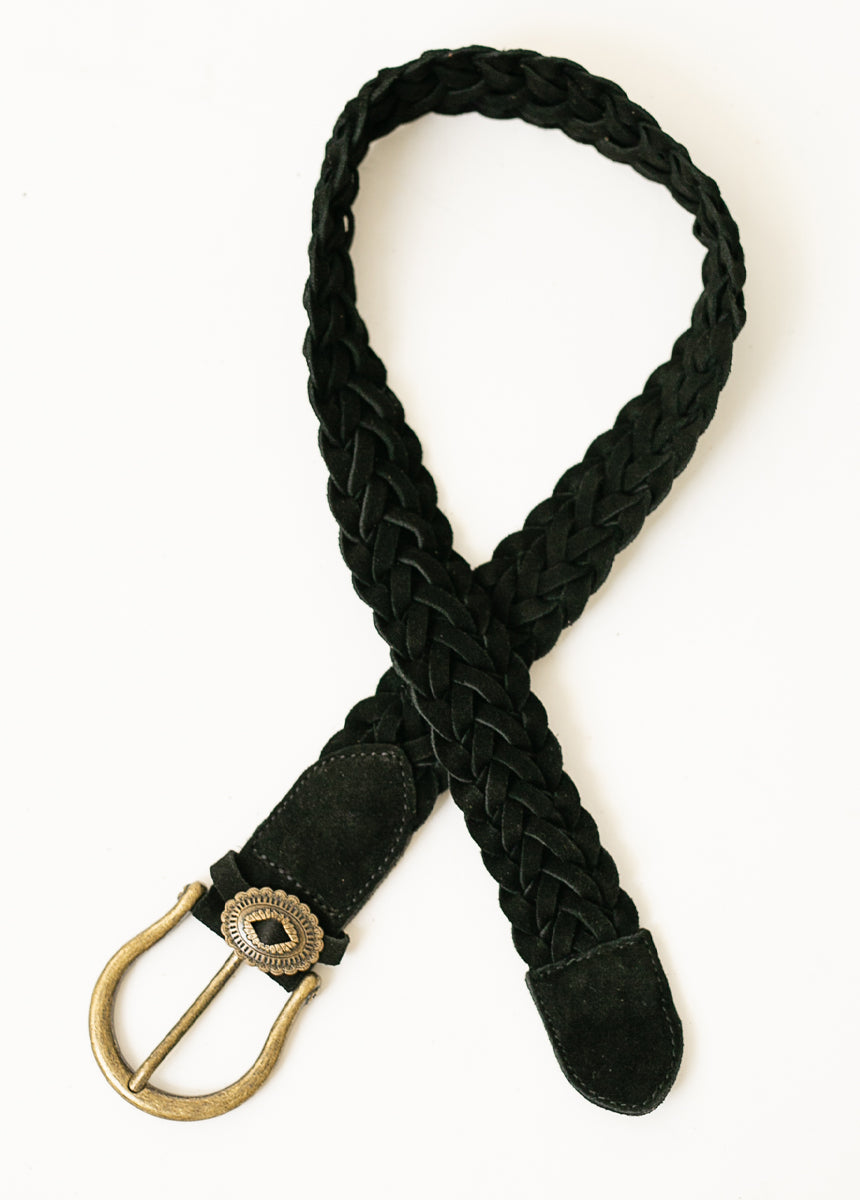 Wendie Leather Belt in Black-My Prom Time