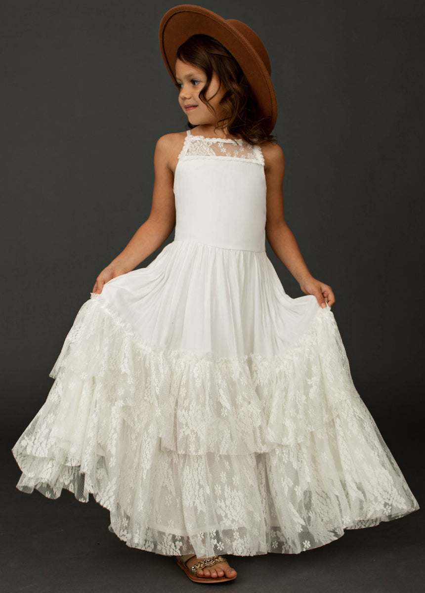 Catrin Dress in White-My Prom Time