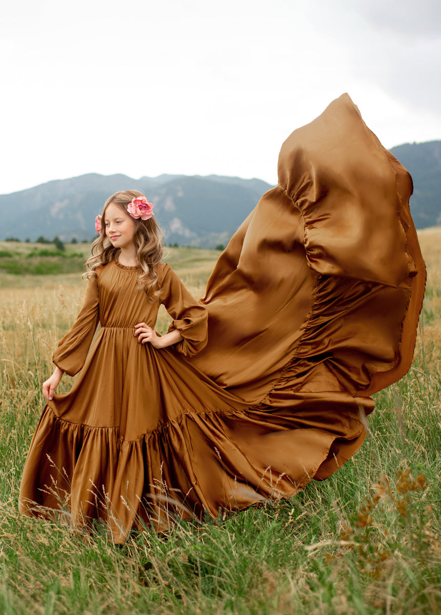 Leana Impact Dress in Dark Honey-My Prom Time