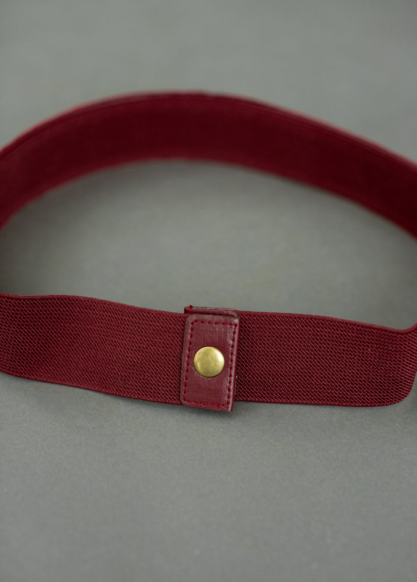 Molly Sequin Belt in Burgundy-My Prom Time