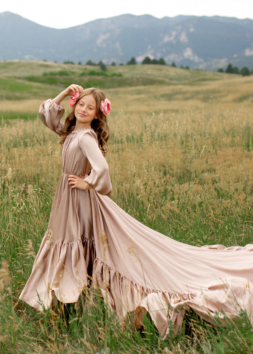 Leana Impact Dress in Stone-My Prom Time