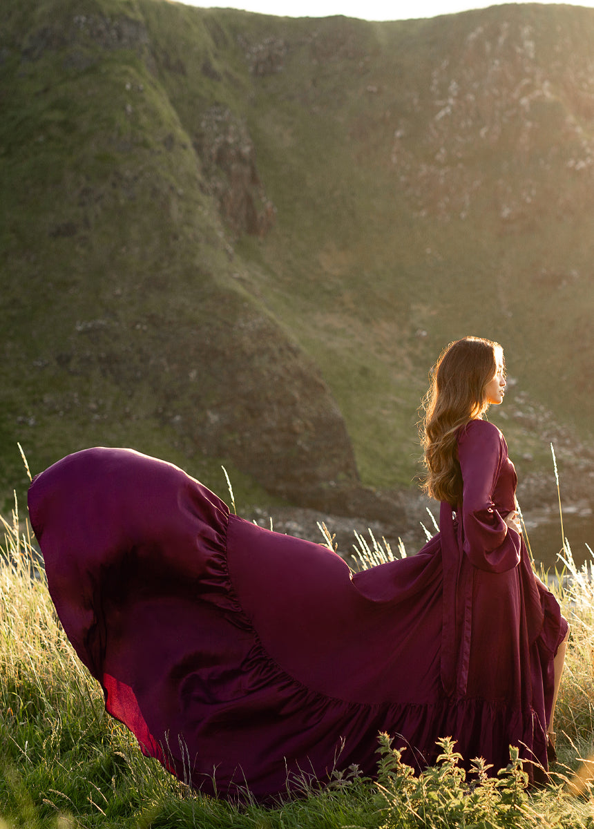 Lorna Impact Dress in Plum-My Prom Time