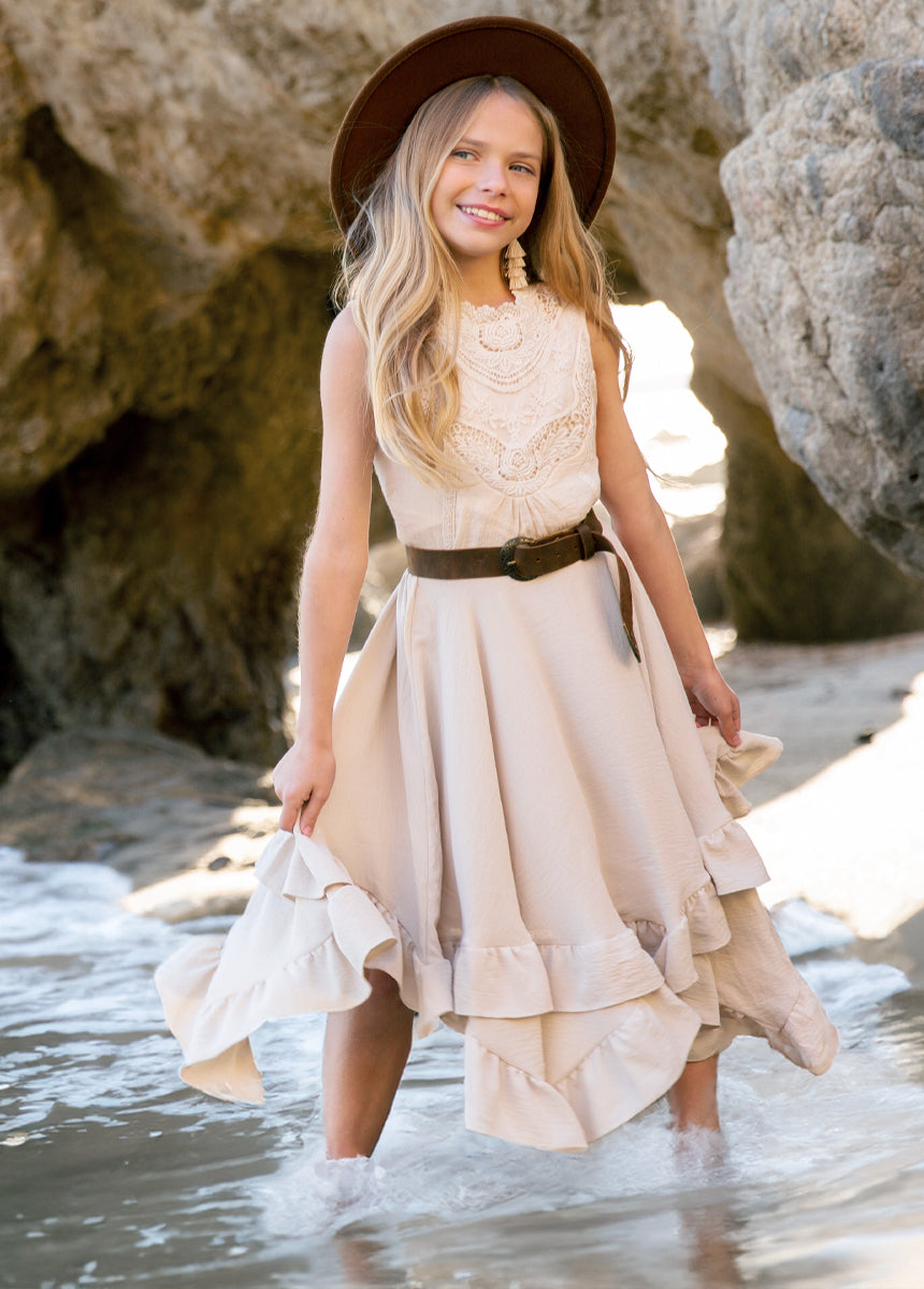 Delfinne Top in Ecru-My Prom Time