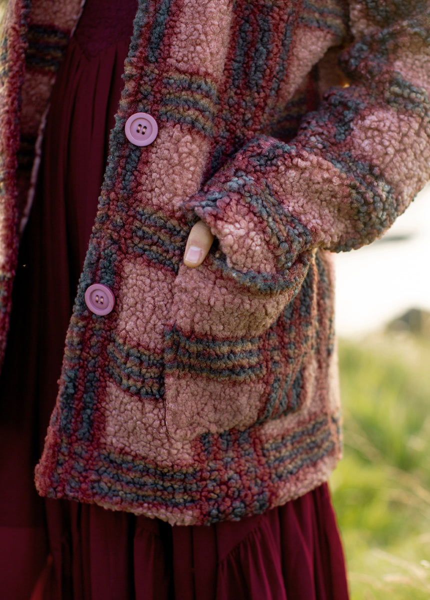 Gertrude Coat in Rose Plaid-My Prom Time