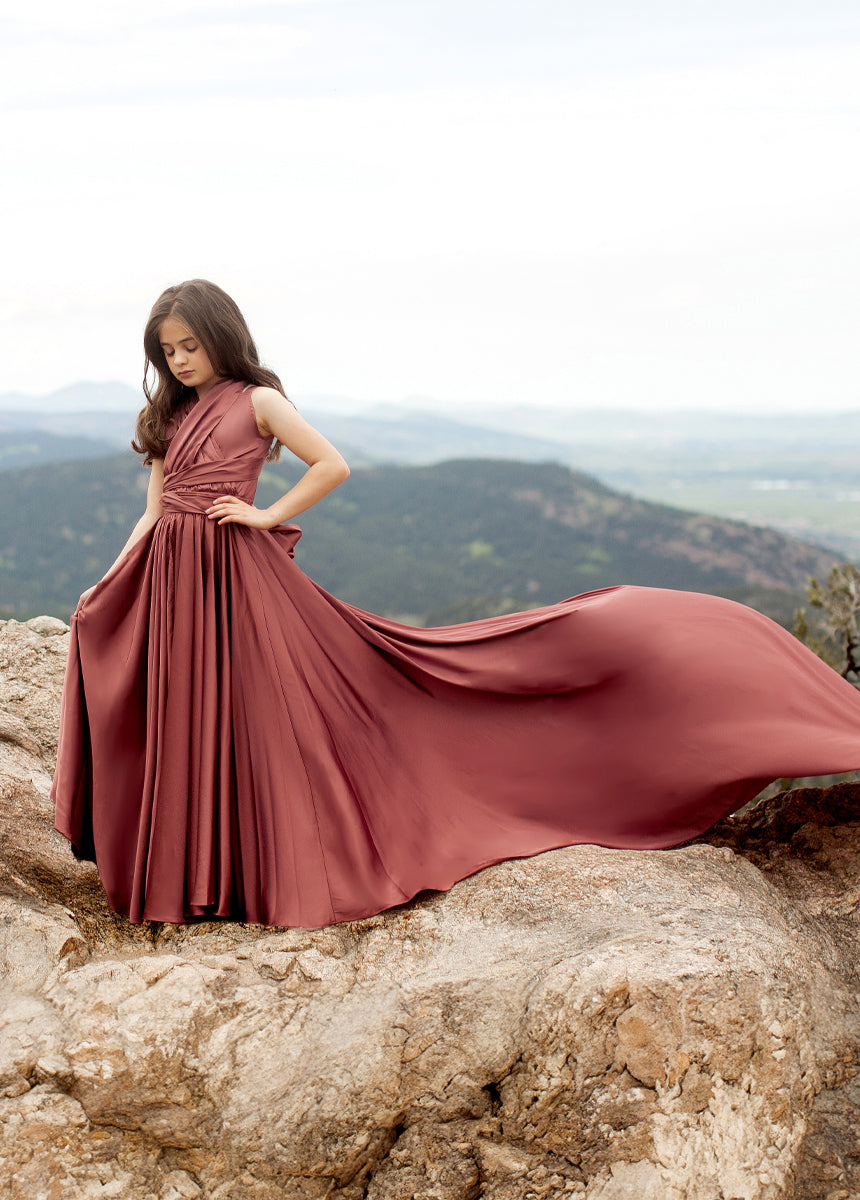 Junie Impact Dress in Cedarwood-My Prom Time