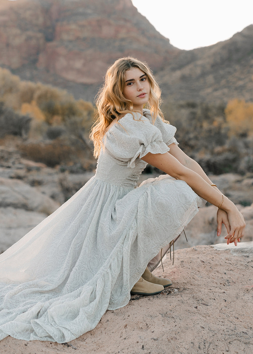 Swan Impact Dress in Smoke-My Prom Time