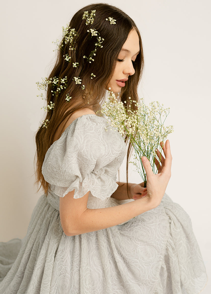 Swan Impact Dress in Smoke-My Prom Time