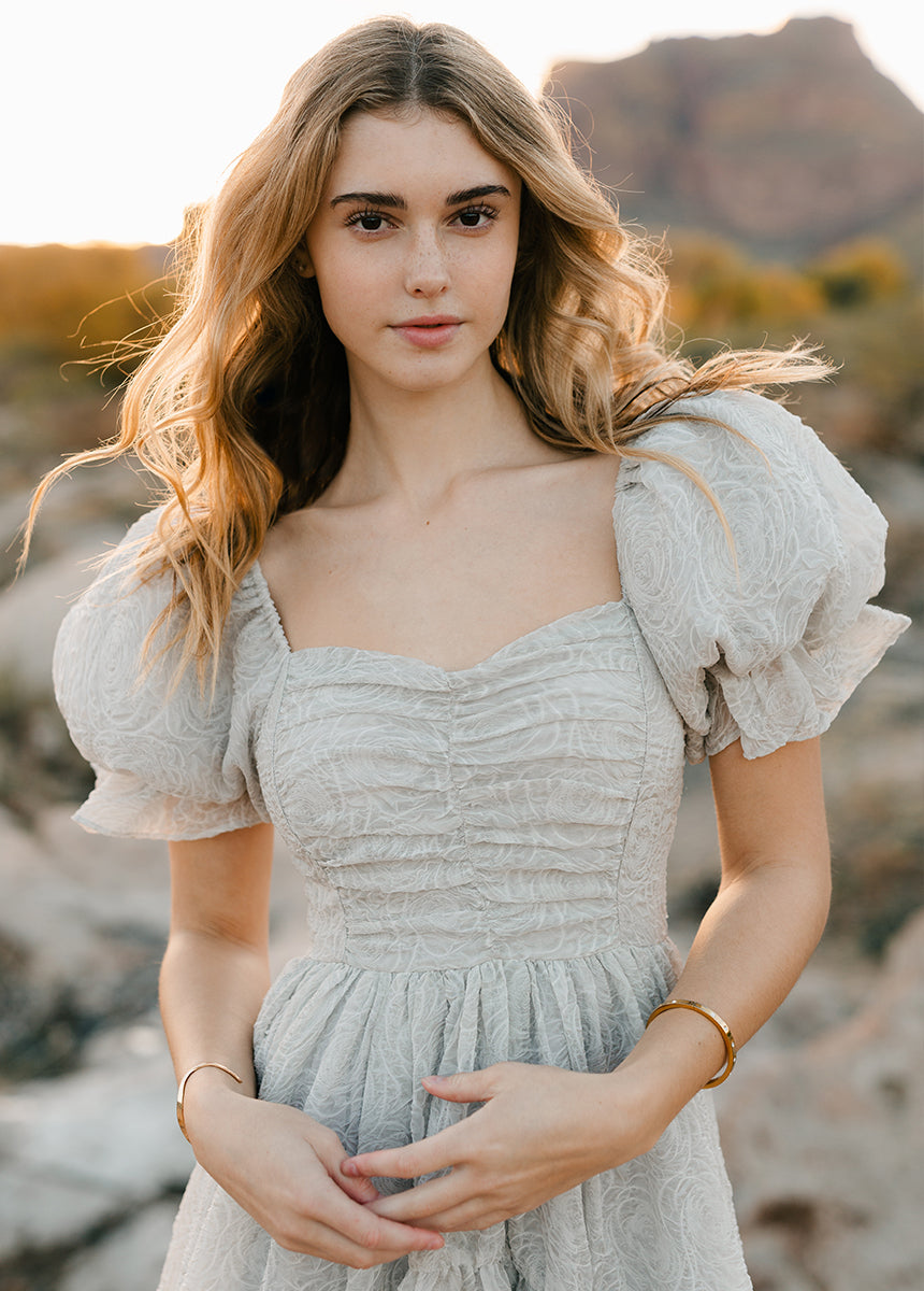 Swan Impact Dress in Smoke-My Prom Time