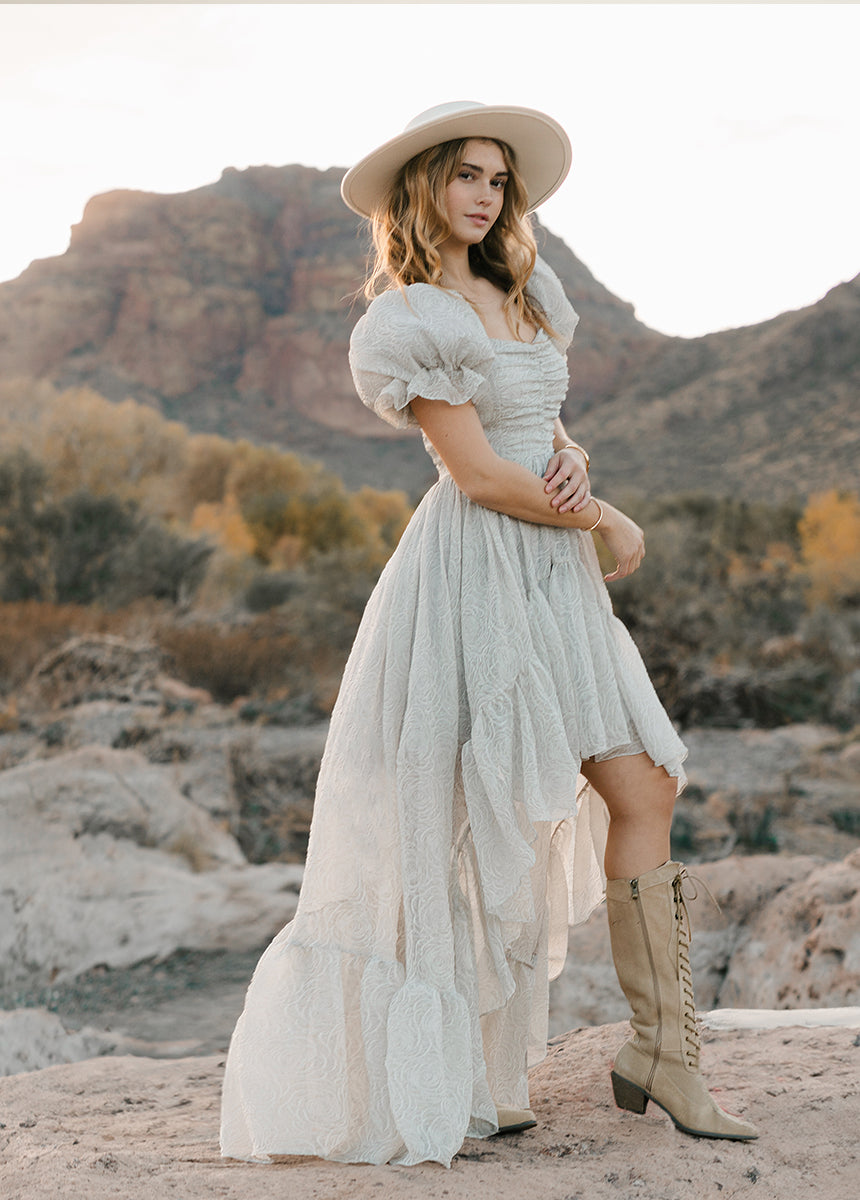 Swan Impact Dress in Smoke-My Prom Time