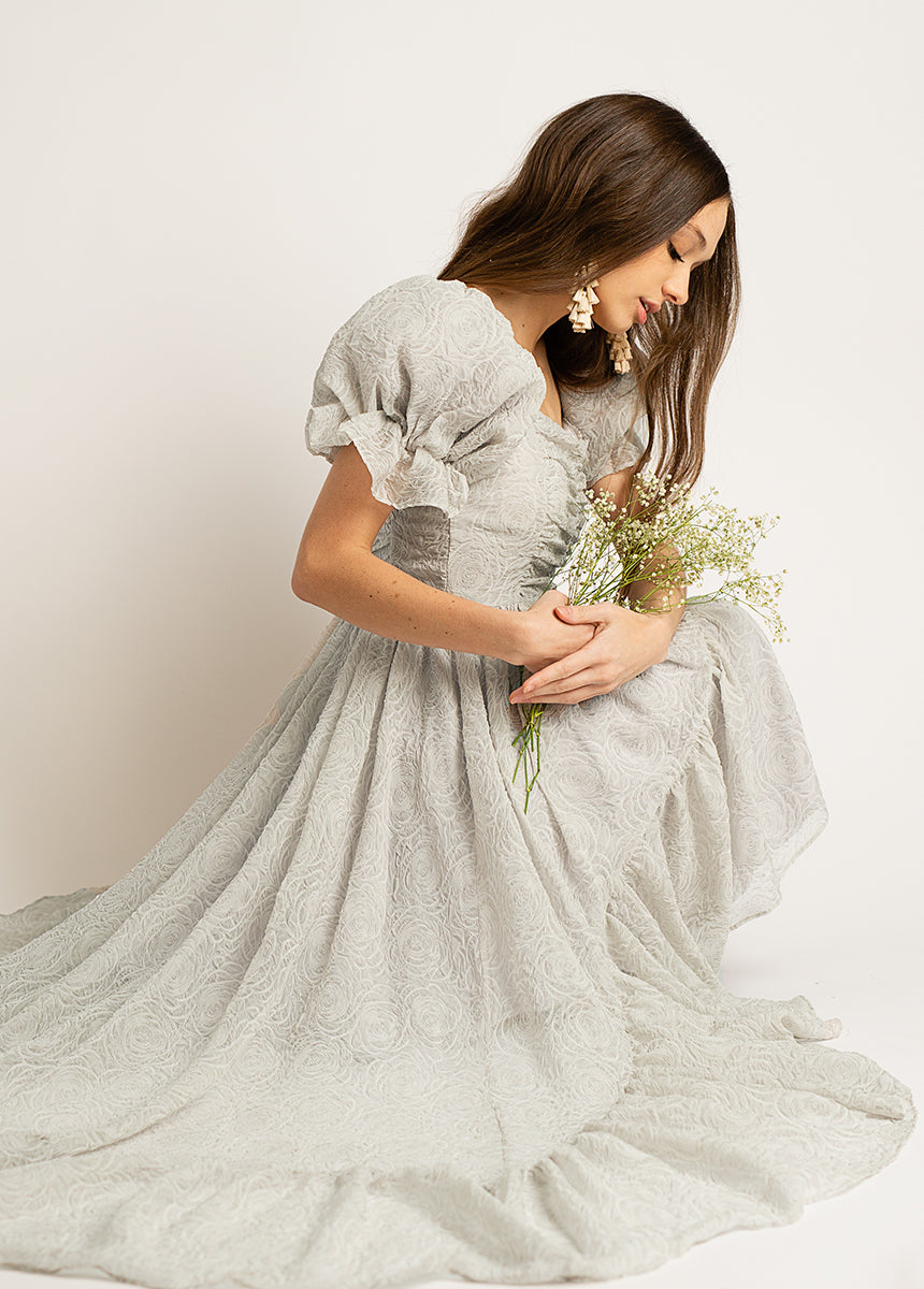 Swan Impact Dress in Smoke-My Prom Time