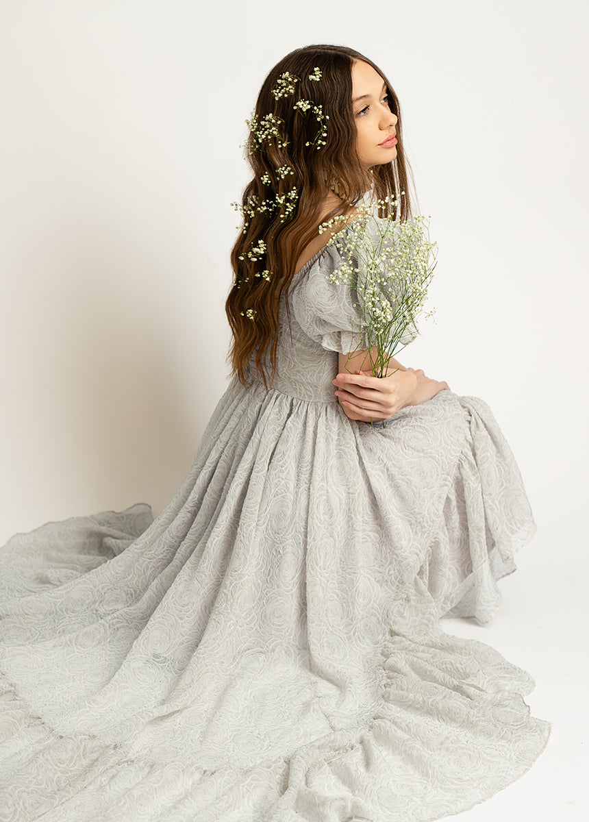 Swan Impact Dress in Smoke-My Prom Time