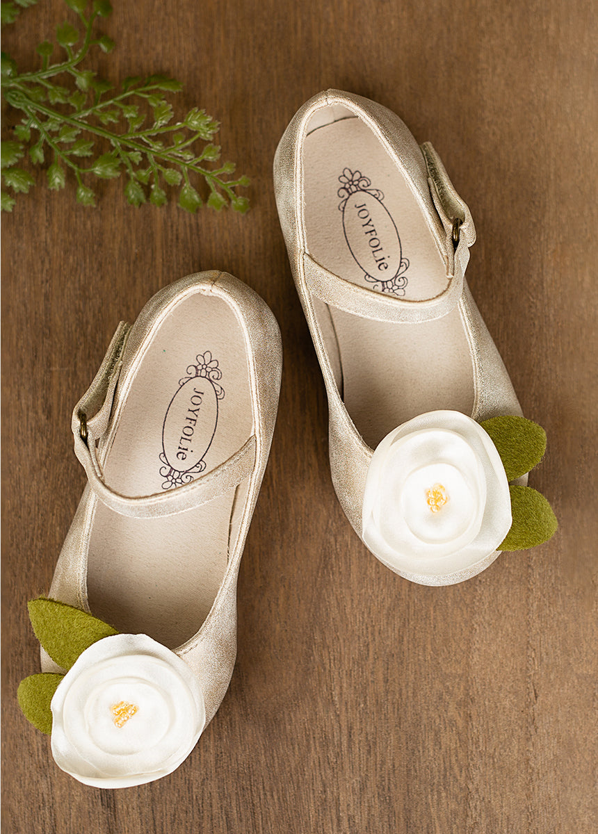 Charlotte Flat in Cream & Gold-My Prom Time