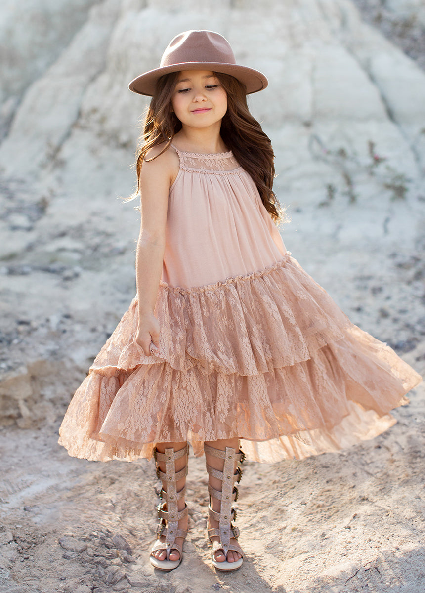 Catrina Dress in Desert Shell-My Prom Time