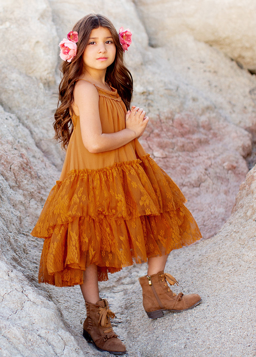 Catrina Dress in Marigold-My Prom Time