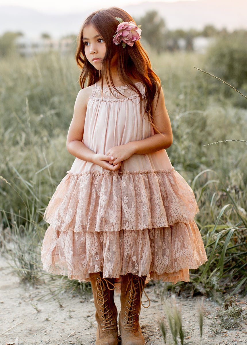 Catrina Dress in Desert Shell-My Prom Time
