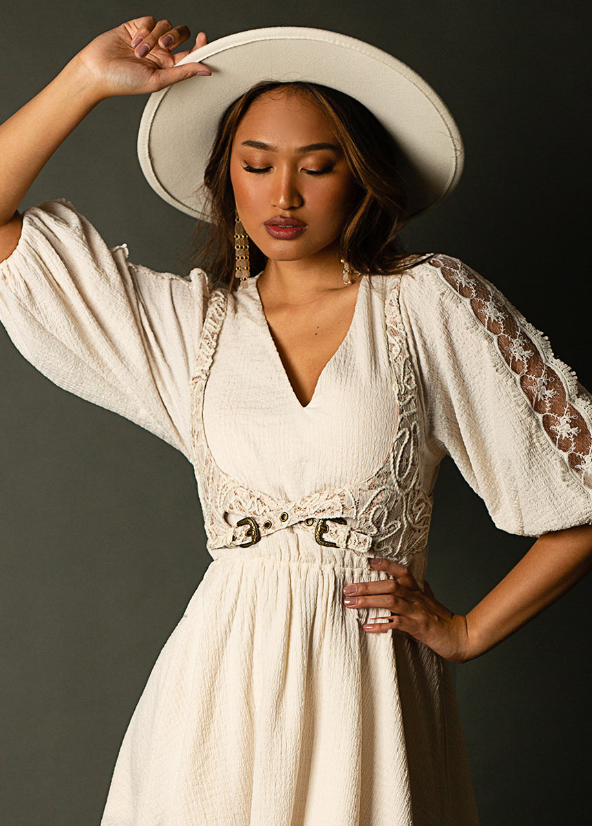 Tashia Harness in Cream-My Prom Time