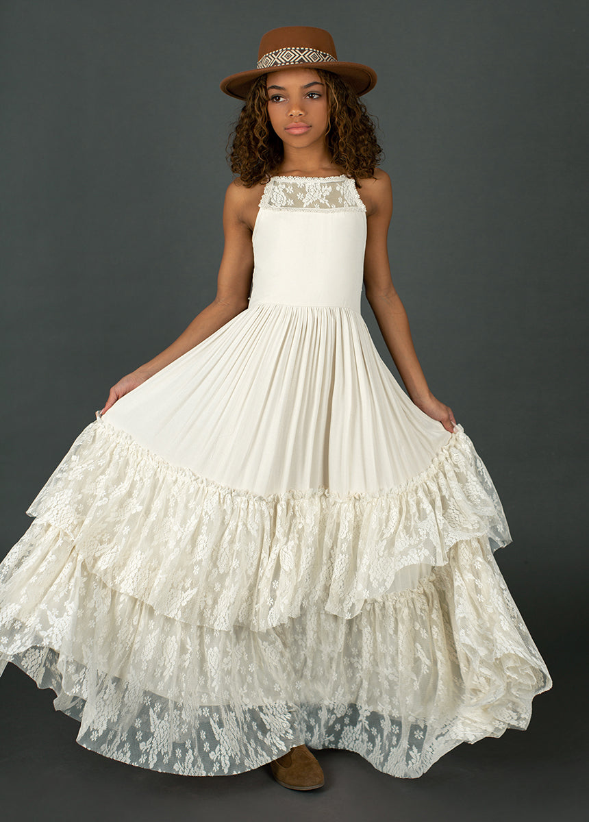Catrin Dress in Cream-My Prom Time