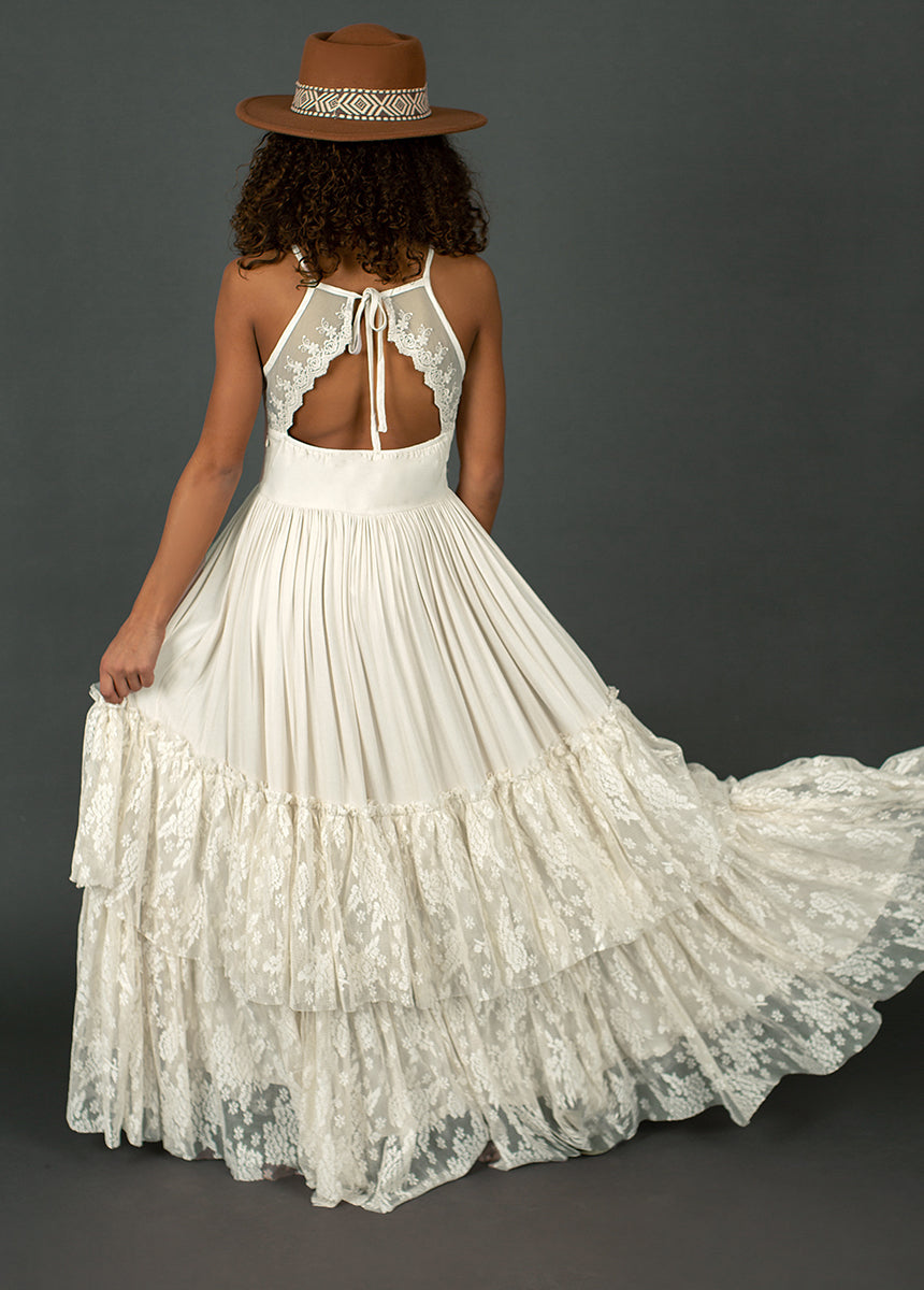 Catrin Dress in Cream-My Prom Time