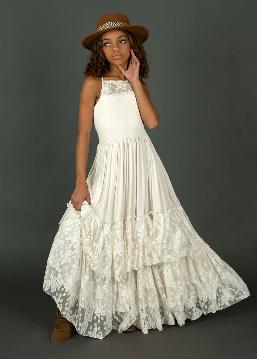 Catrin Dress in Cream-My Prom Time