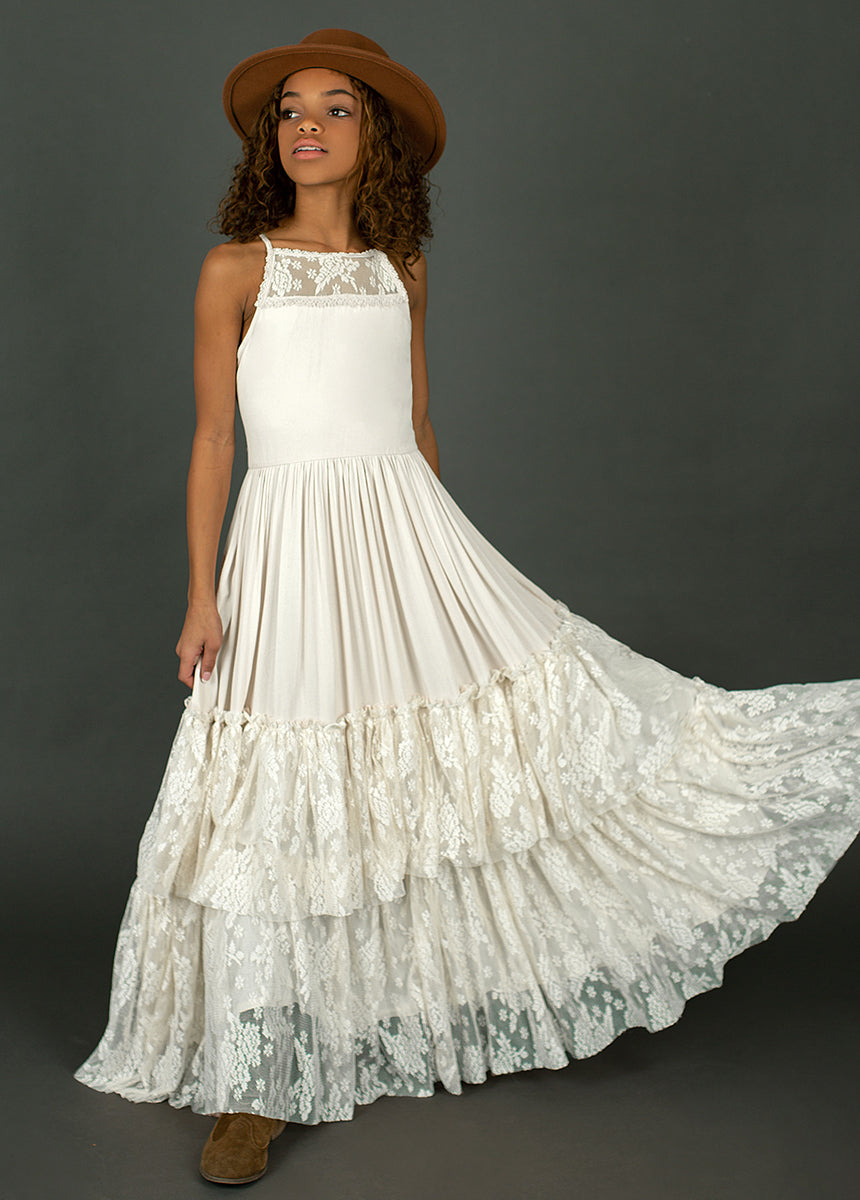 Catrin Dress in Cream-My Prom Time