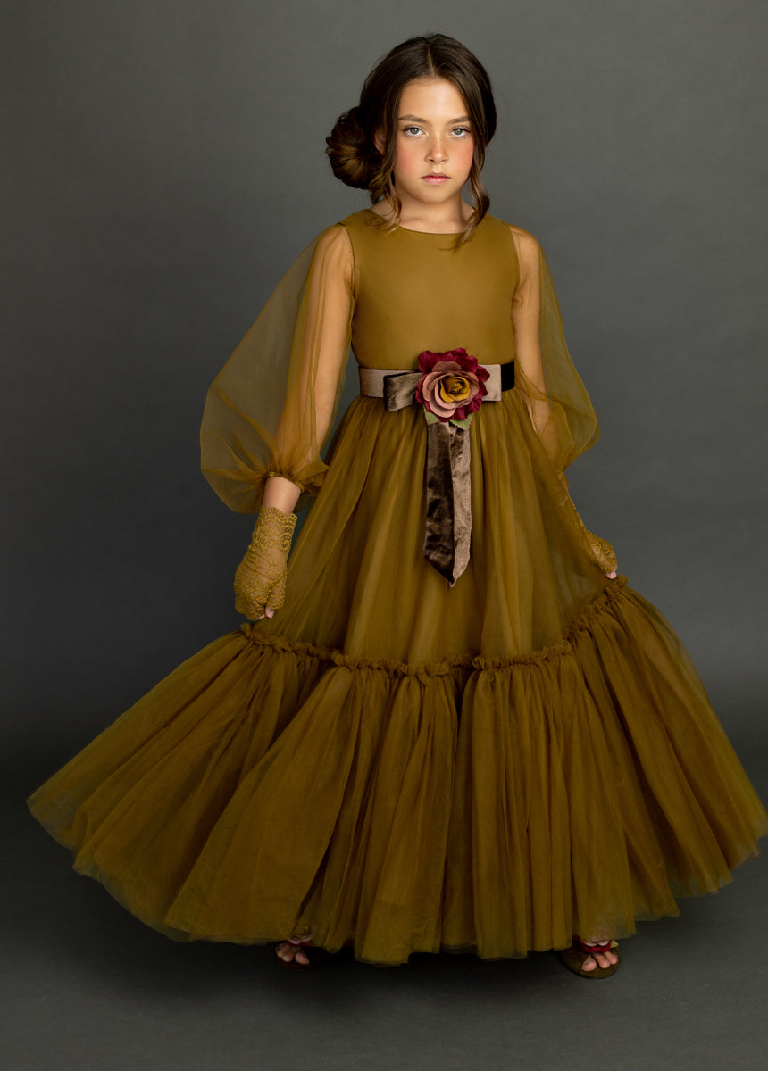 Blair Belt in Dusty Rose/Dark Brown-My Prom Time